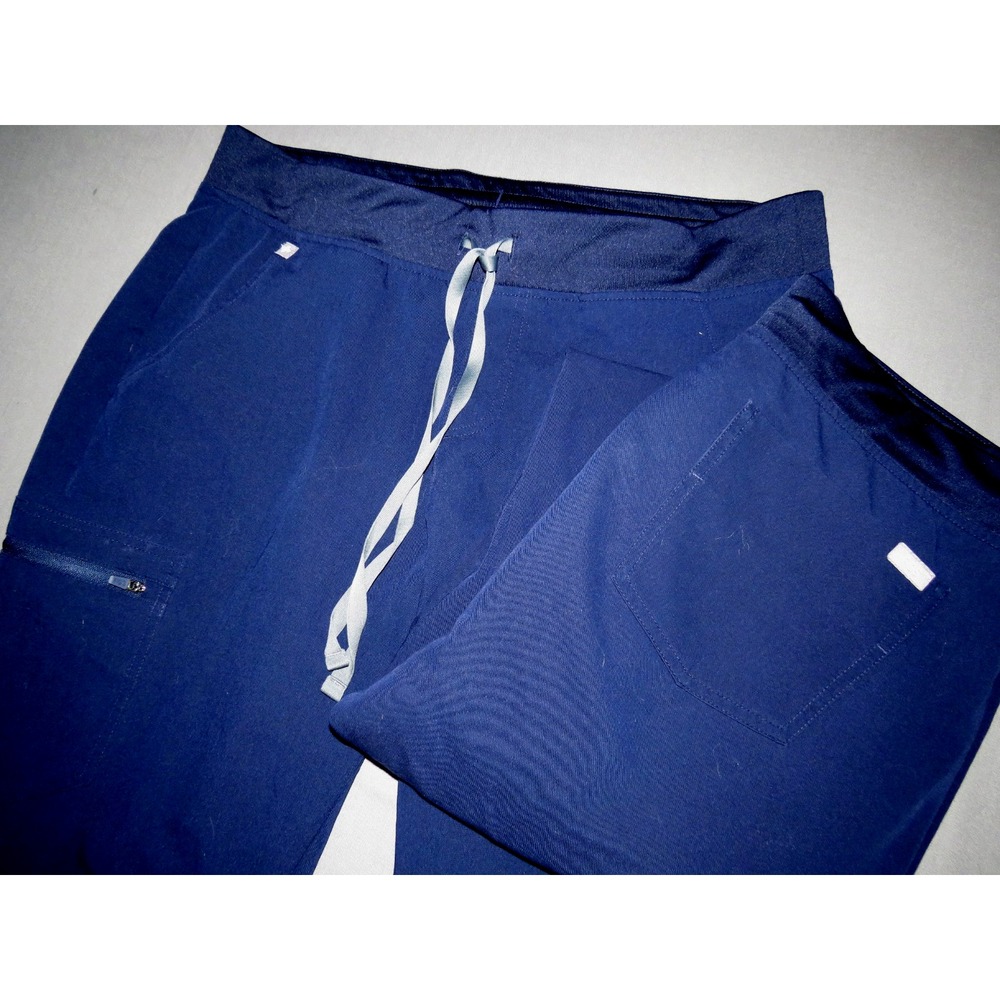 Lot of 2~ FIGS Technical Collection Draw String Navy Blue Jogger Scrub Pants LRG